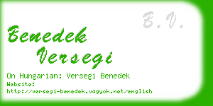 benedek versegi business card